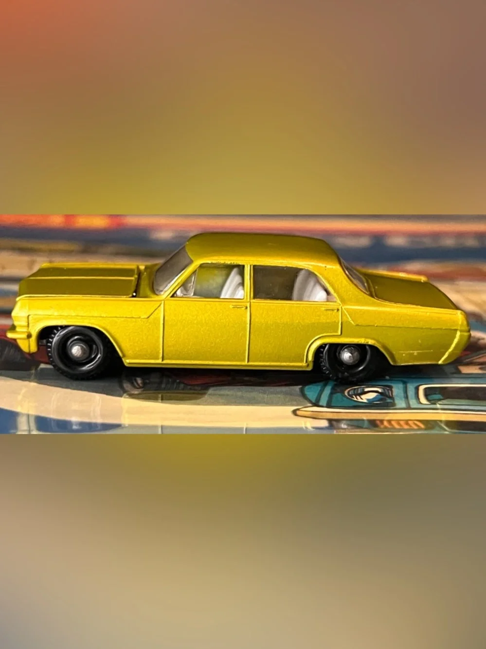 Vintage Matchbox Superfast No. 36 Opel Diplomat Gold Made in England Lesney